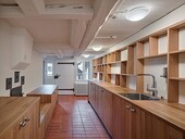 Vue de l'espace buffet dans l'ancien bâtiment (photos Roger Frei)