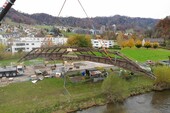 Travaux de montage sur le pont