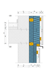 Sheet metal finish in the facade