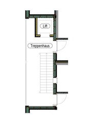 Détail de la cage d'escalier