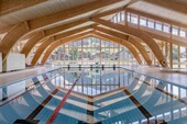 Impressive dimensions: supporting structure of the indoor swimming pool