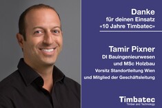 10 Jahre Timbatec Firmentreue | Danke Tamir Pixner