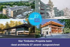 Quatre projets Timbatec récompensés lors du « best architects 27 award »